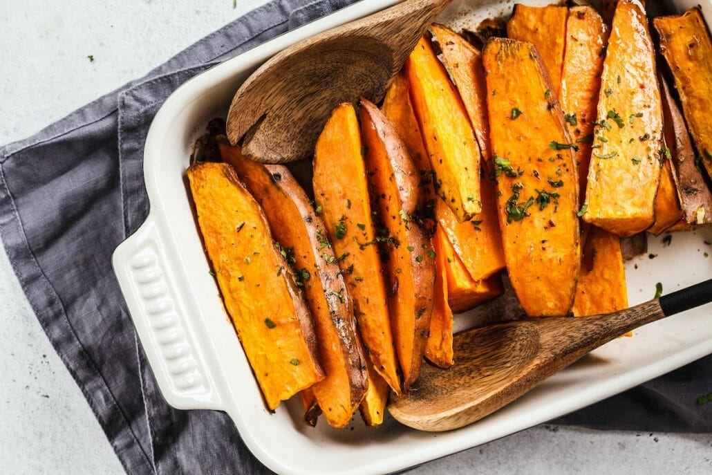 Making Glazed Sweet Potatoes